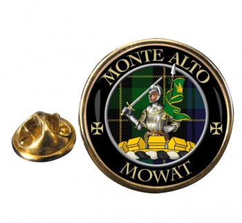 Mowat Scottish Clan Round Pin Badge