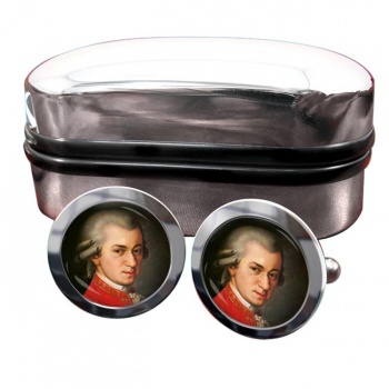 Wolfgang Amadeus Mozart Round Cufflinks