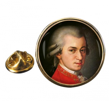 Wolfgang Amadeus Mozart Round Pin Badge