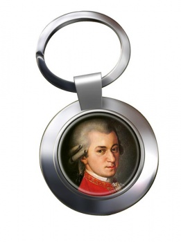 Wolfgang Amadeus Mozart Chrome Key Ring