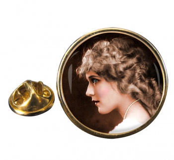 Mary Pickford Round Pin Badge