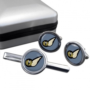 Navigator (Royal Air Force) Round Cufflink and Tie Clip Set