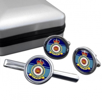 Near East Air Force (Royal Air Force) Round Cufflink and Tie Clip Set