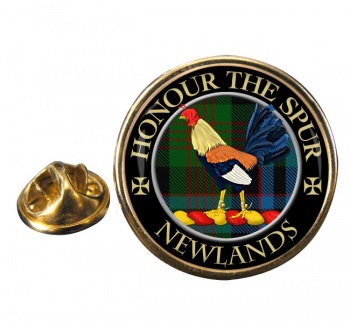 Newlands Scottish Clan Round Pin Badge