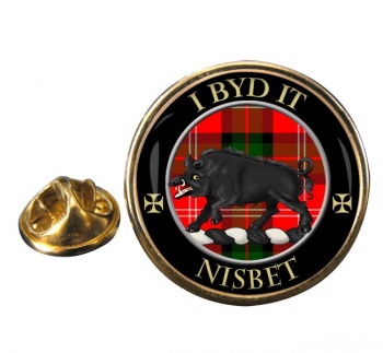 Nisbet Scottish Clan Round Pin Badge
