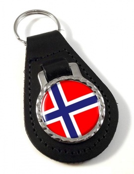 Norway Norge Leather Key Fob