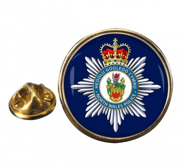 North Wales Police Round Pin Badge