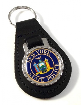 New York State Police Leather Key Fob