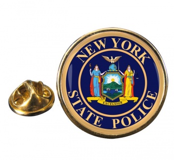 New York State Police Round Pin Badge