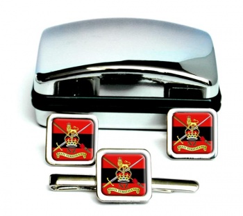 New Zealand Army Square Cufflink and Tie Clip Set