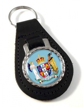 Coat of Arms (New Zealand) Leather Key Fob
