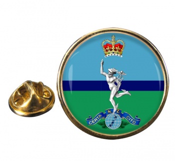 Royal New Zealand Corps of Signals Round Pin Badge
