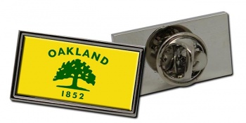 Oakland CA Flag Pin Badge