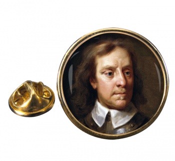 Oliver Cromwell Round Pin Badge