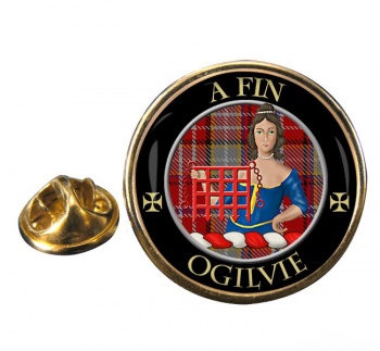 Ogilvie Scottish Clan Round Pin Badge