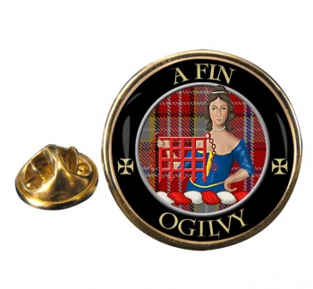 Ogilvy Scottish Clan Round Pin Badge