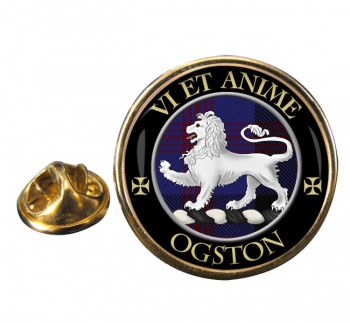 Ogston Scottish Clan Round Pin Badge