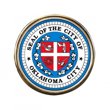 Oklahoma City OK Round Pin Badge