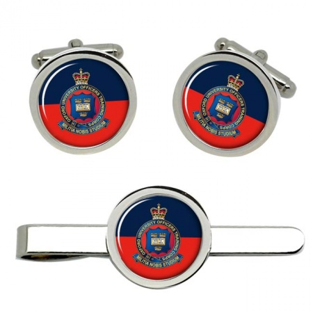 Oxford University Officers' Training Corps UOTC, British Army ER Cufflinks and Tie Clip Set