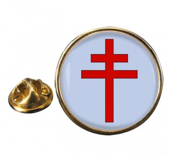 Patriarchal Cross Round Pin Badge