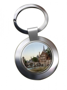 Pont du Béguinage de Bruges Chrome Key Ring