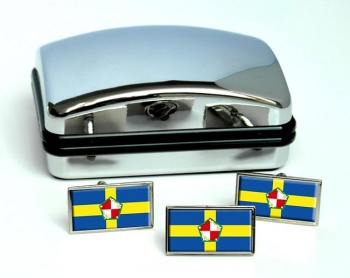 Pembrokeshire Flag Cufflink and Tie Pin Set
