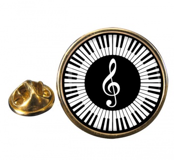 Piano Round Pin Badge