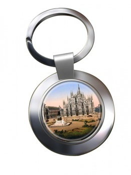 Piazza del Nuomo Milano Chrome Key Ring