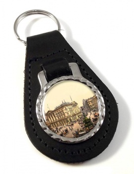 Piccadilly Circus Leather Key Fob