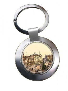 Piccadilly Circus Chrome Key Ring