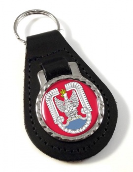 Siły Powietrzne (Polish Air Force) Leather Key Fob