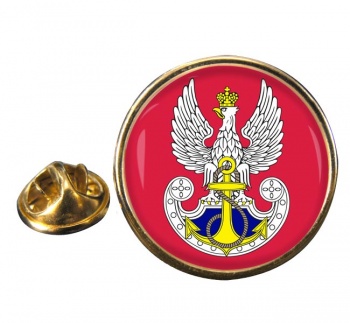 Marynarka Wojenna (Polish Navy) Round Pin Badge