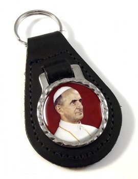 Pope Pius V Leather Key Fob