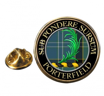 Porterfield Scottish Clan Round Pin Badge