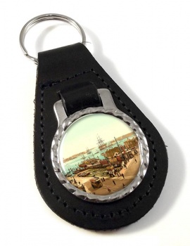 Portsmouth Harbour Leather Key Fob