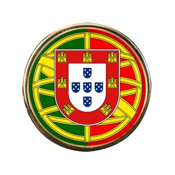 Brasao de armas de Portugal Round Pin Badge