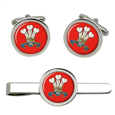 Prince Of Wales's Division, British Army Cufflinks and Tie Clip Set