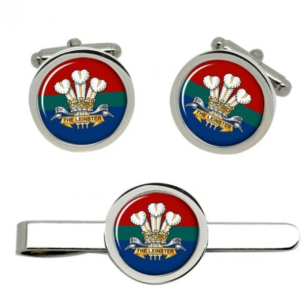Prince of Wales's Leinster Regiment, British Army Cufflinks and Tie Clip Set