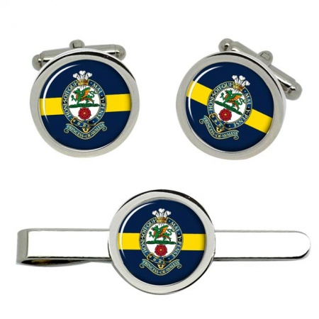Princess of Wales's Royal Regiment, British Army Cufflinks and Tie Clip Set