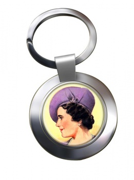 Elizabeth Queen Consort Chrome Key Ring