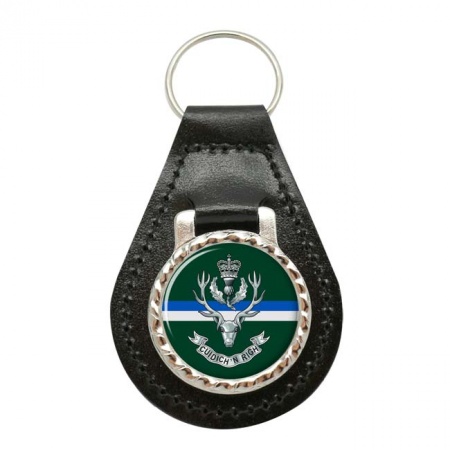Queen's Own Highlanders, British Army Leather Key Fob