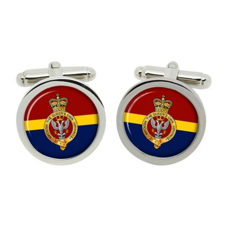Queen's Own Mercian Yeomanry, British Army Cufflinks in Chrome Box