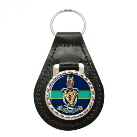 Queen's Royal Hussars, British Army ER Leather Key Fob