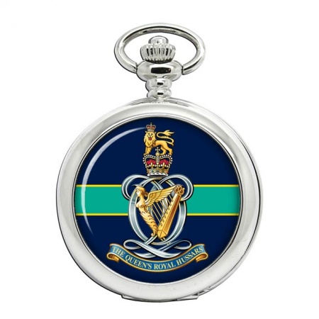 Queen's Royal Hussars, British Army ER Pocket Watch
