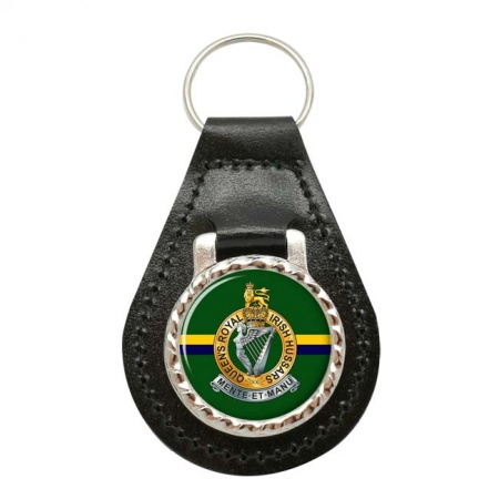 Queen's Royal Irish Hussars (QRIH), British Army Leather Key Fob