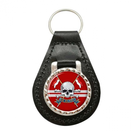 Queen's Royal Lancers, British Army Leather Key Fob
