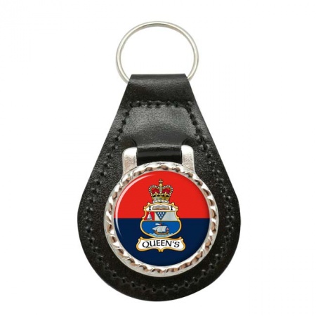 Queen's University Officers' Training Corps UOTC, British Army Leather Key Fob