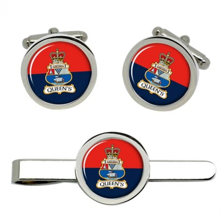 Queen's University Officers' Training Corps UOTC, British Army Cufflinks and Tie Clip Set