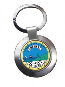 Quincy MA Metal Key Ring