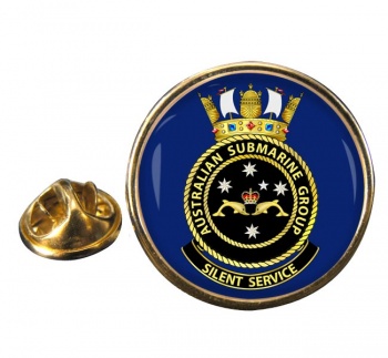 Submarines Group R.A.N. Round Pin Badge